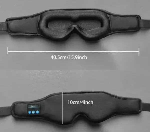 Masca de somn 3D cu Bluetooth 5.2 integrat – ideală pentru relaxare, somn profund sau călătorii. Moale, confortabilă, reîncărcabilă prin USB