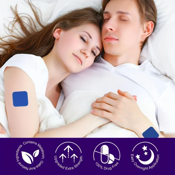 Plasturi cu melatonină pentru somn rapid și natural. Aplicare simplă, efect fără pastile. Pachet 30 bucăți.3