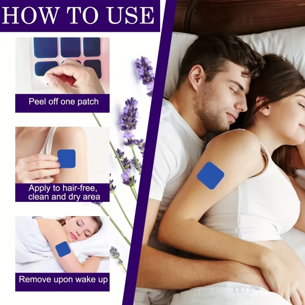 Plasturi cu melatonină pentru somn rapid și natural. Aplicare simplă, efect fără pastile. Pachet 30 bucăți.9