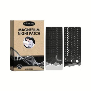Set de 32 de plasturi naturali cu magneziu, lavandă și ulei de cocos. Ajută la relaxare și somn profund, fără medicamente. Aromaterapie sigură pentru toate tipurile de piele.